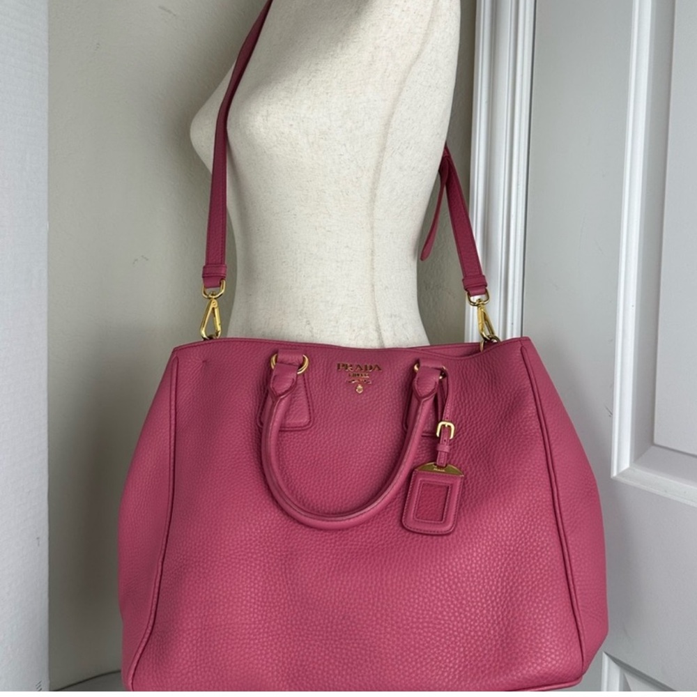 Prada Pink Vitello Daino Leather Tote - Picture 2 of 5